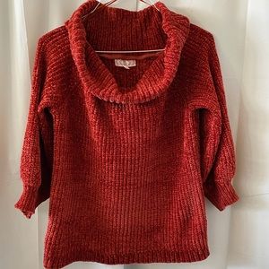 Chenille Cowl Neck Sweater